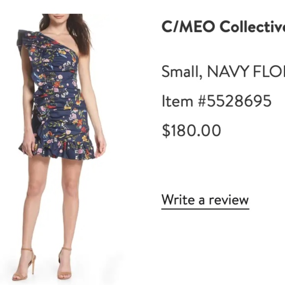 C/MEO No Matter One-Shoulder Ruffle Minidress AMPHORA - Picture 11 of 11